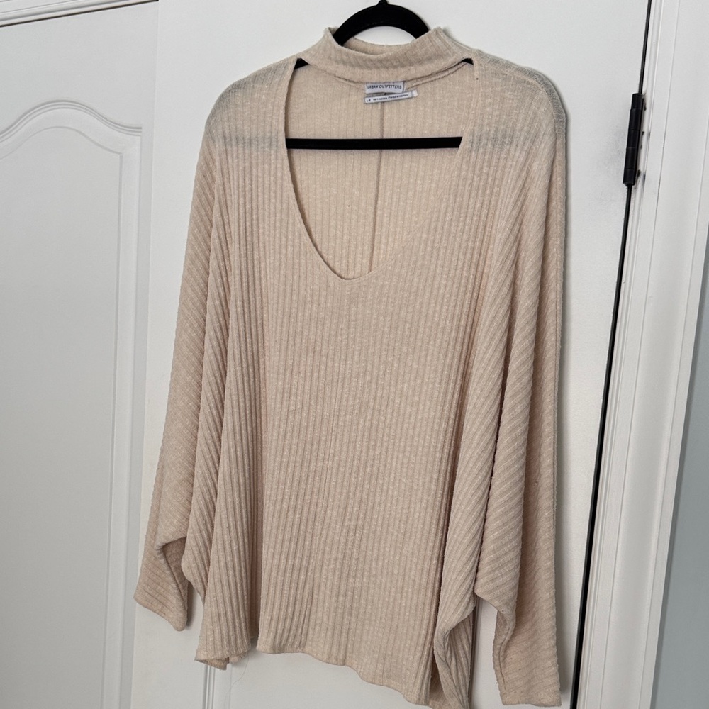 Urban Outfitters Beige V-Neck Sweater